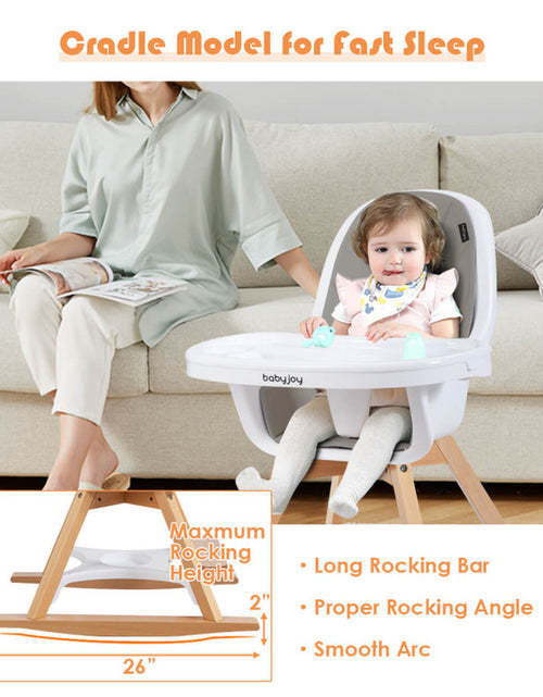 Load image into Gallery viewer, 3-In-1 Convertible Baby High Chair with Replaceable Legs and Rocking Bar
