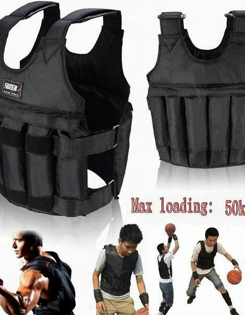 Load image into Gallery viewer, Weighted Vest for Men Workout - Adjustable Weight Vests 20Lbs/ 30Lbs/ 40Lbs/ 50Lbs/ 100Lbs Max Loading 110Lbs Workout Equipment
